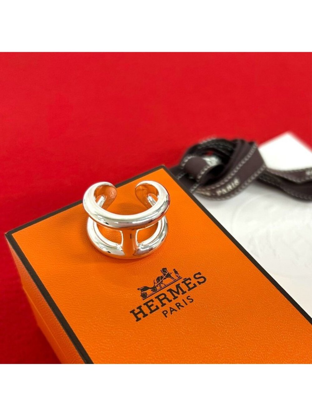 Hermes Osmose GM Ring 925 Sterling Silver